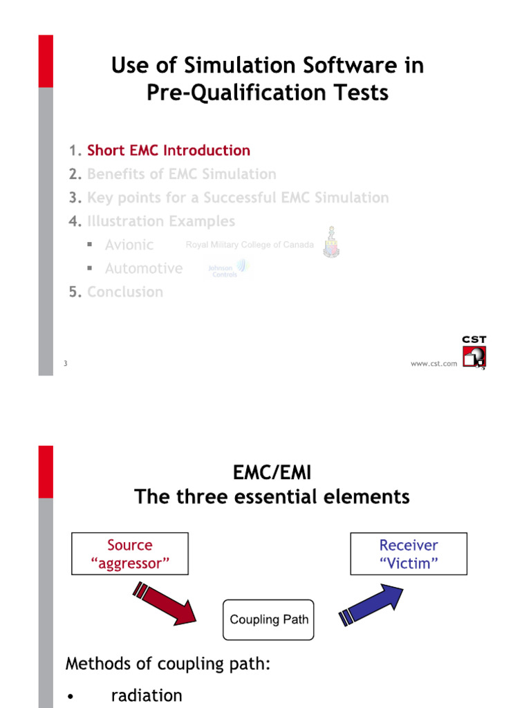 EMI and EMC Simulation Software Using CST Studio Dassualt Systems | PDF