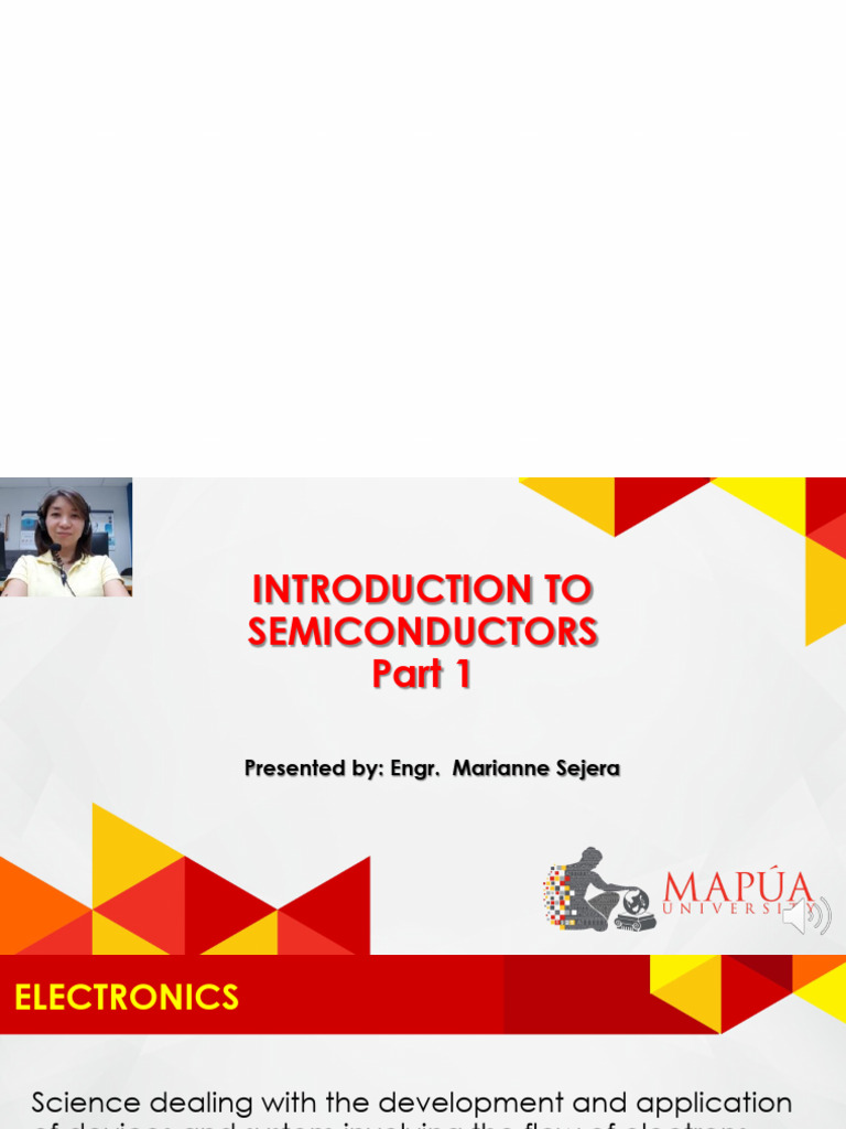 Lesson 1introduction To Semiconductors Part 1 Pdf Electrical