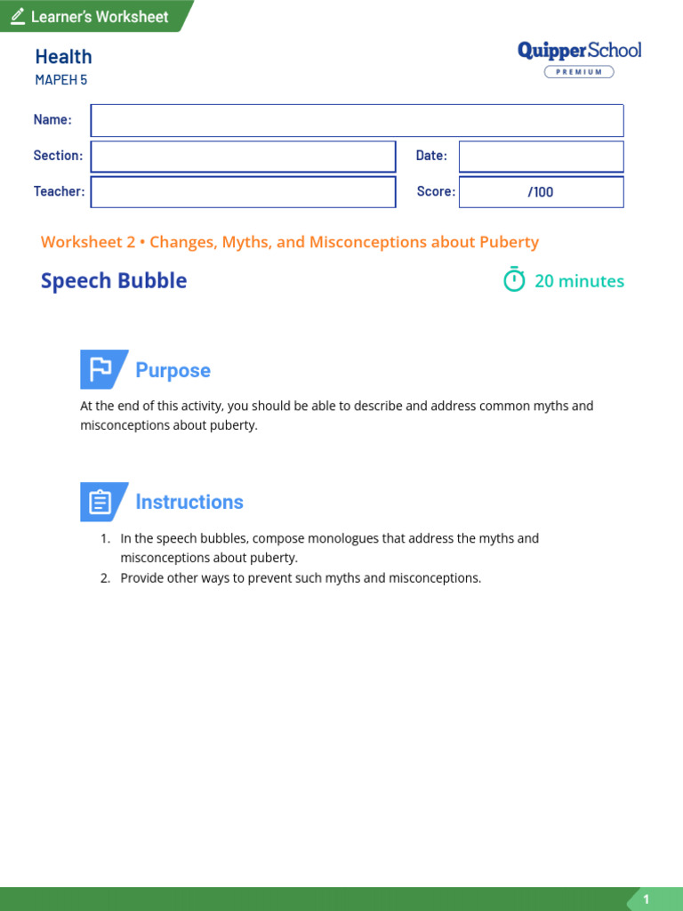 Addressing Puberty Myths and Misconceptions | PDF | Learning
