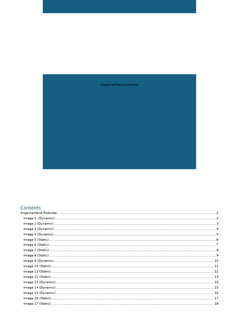 Angamardana Postures Guide | PDF | Teaching Methods & Materials