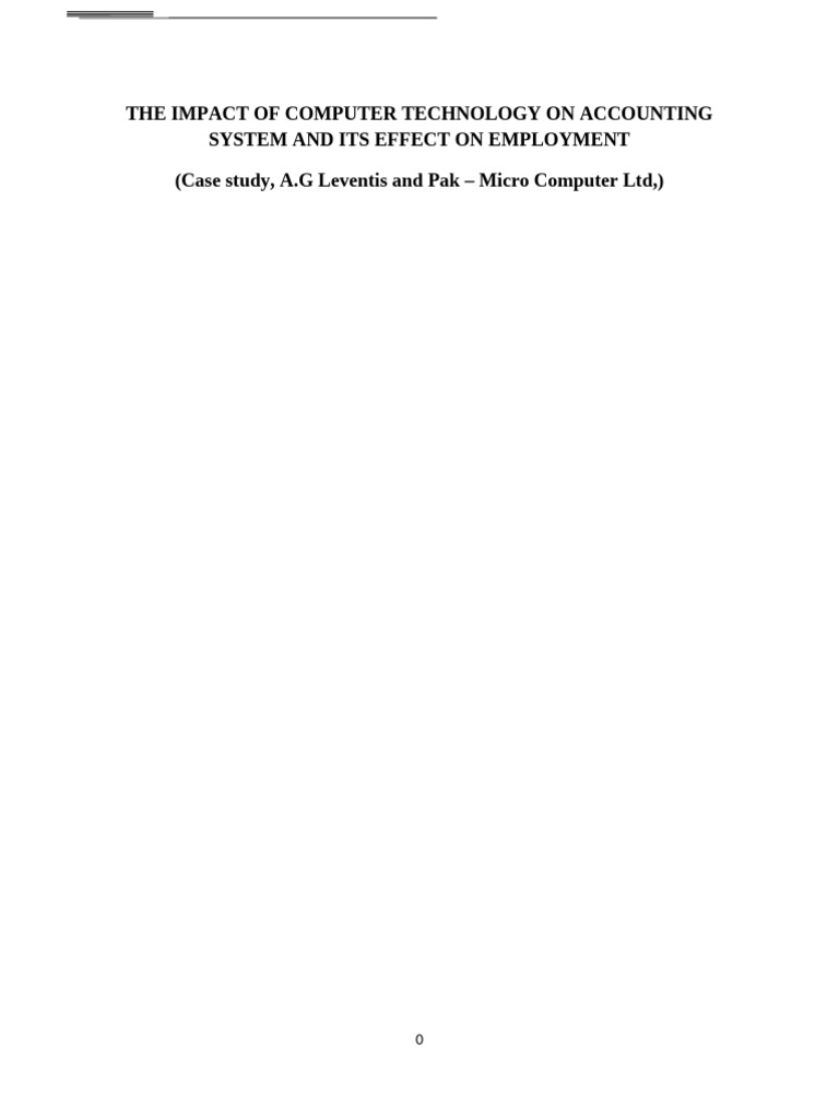 The Impact of Computer Technology On Accounting System and Its Effect ...