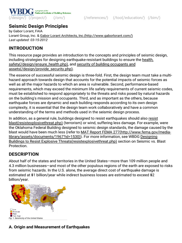 Seismic Design Principles for Buildings | PDF | Earthquakes | Applied ...