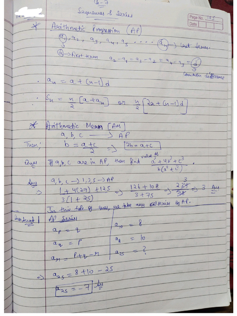 Sequence and series pdf