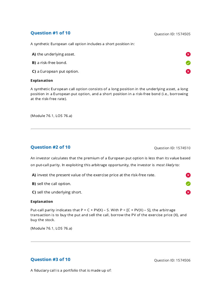 Options and Put-Call Parity Explained | PDF | Option (Finance) | Put Option
