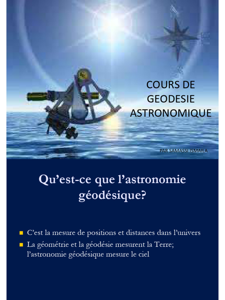 Cours Geodesie Astronomique | PDF | Voie lactée | Astronomie