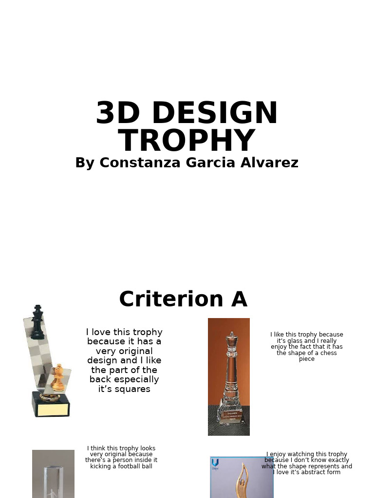 3D Design Trophy | PDF