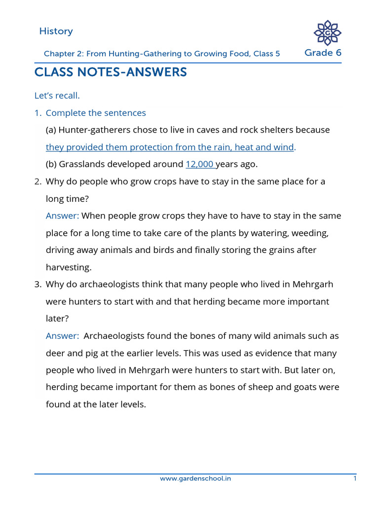 AK CN Grade+6 History Chapter+2 Class+5 | PDF | Hunter Gatherer | Hunting