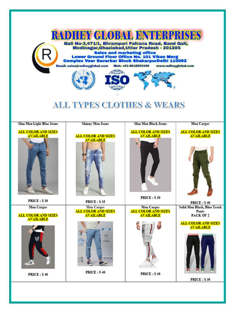 Men's and Women's Fashion Apparel Sale | PDF | Shirt | T Shirt