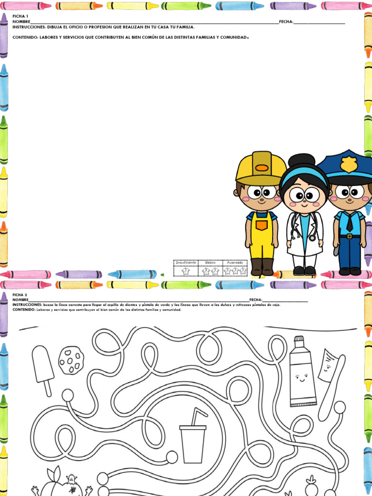 Fichas Oficios Y Profesiones Pdf