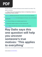 Ray Dalio's Principles for Success | PDF | Decision Making | Goal
