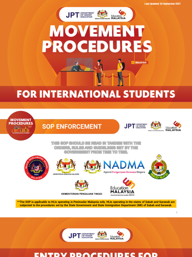 Movement Procedure For International Students | PDF | Pandemic ...