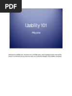 Usability 101: Philip Jones