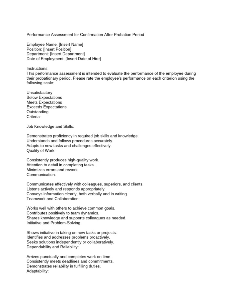 Performance Assessment | PDF | Communication | Reliability Engineering