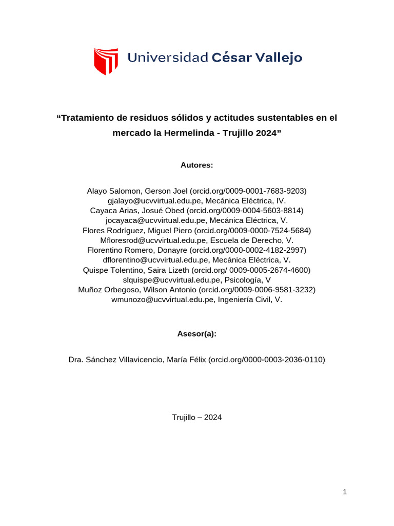 Gestión de Residuos en Trujillo 2024 | PDF | Residuos | Vertedero