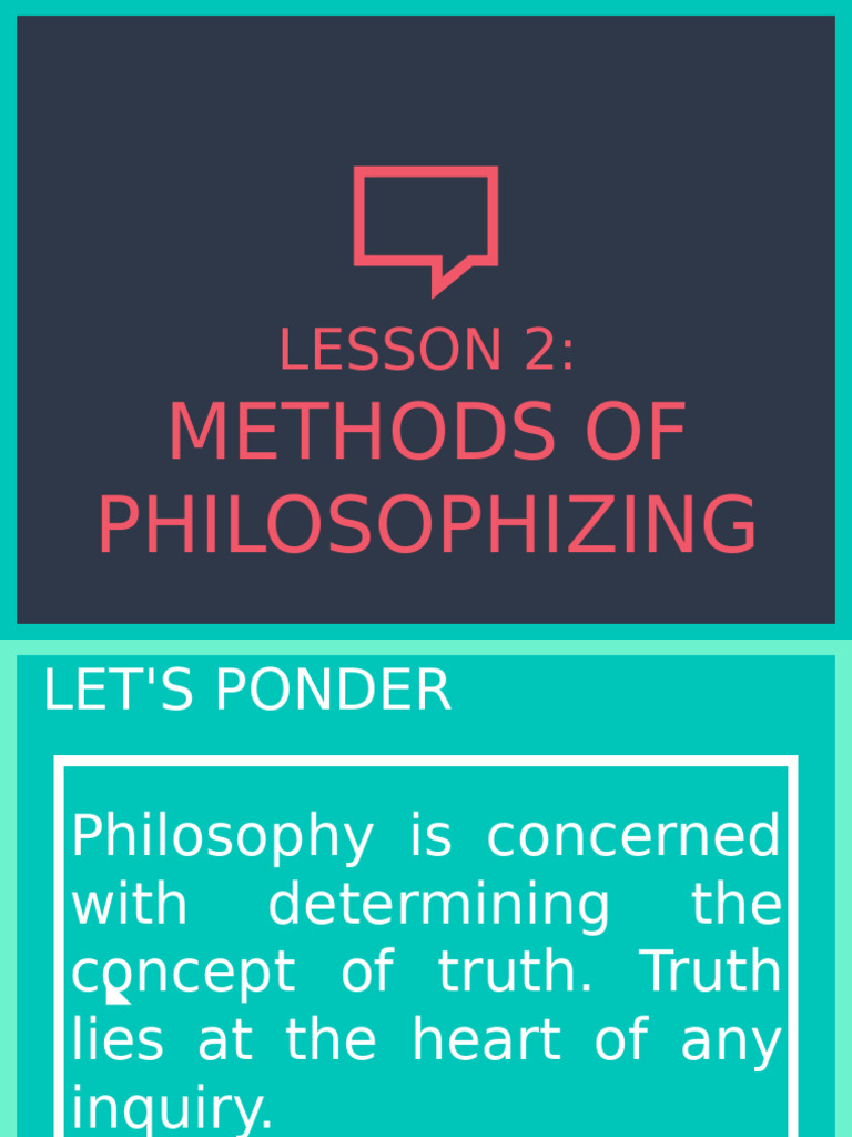 Module 2 methods of philosophizing pdf argument truth