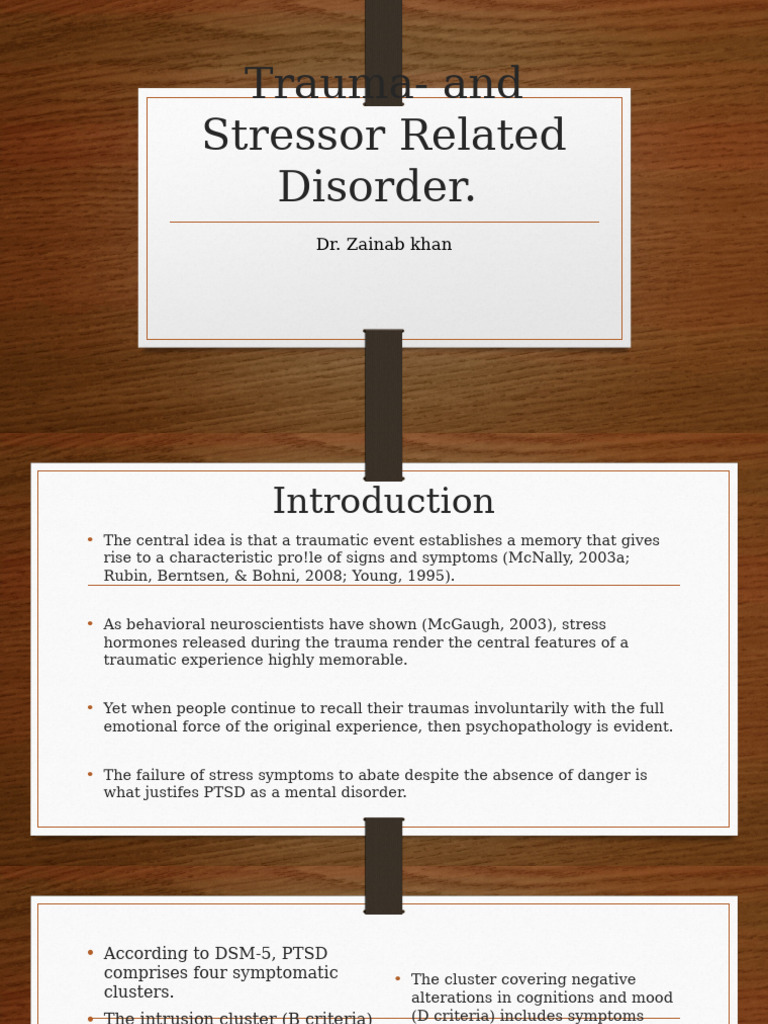Trauma - and Stressor Related Disorder | PDF | Psychological Trauma ...