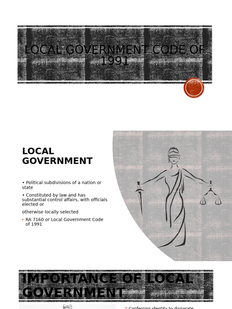 Local Government Code of 1991 Overview | PDF | Suffrage | Political Law