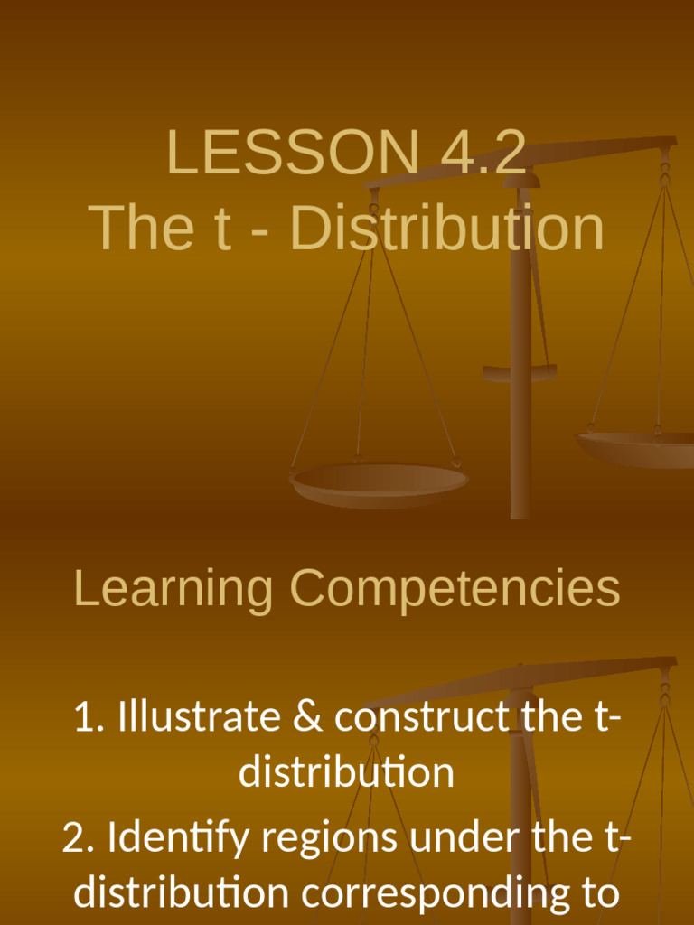 Lesson+4.3++ +the+t Distribution | PDF | Statistics | Methodology