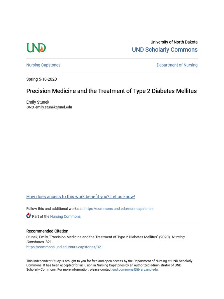 Precision Medicine for Type 2 Diabetes | PDF | Diabetes | Personalized ...