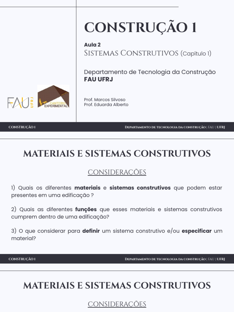 AULA 02 Sistemas Construtivos Cap1 | PDF | Alvenaria | Tecnologia de ...