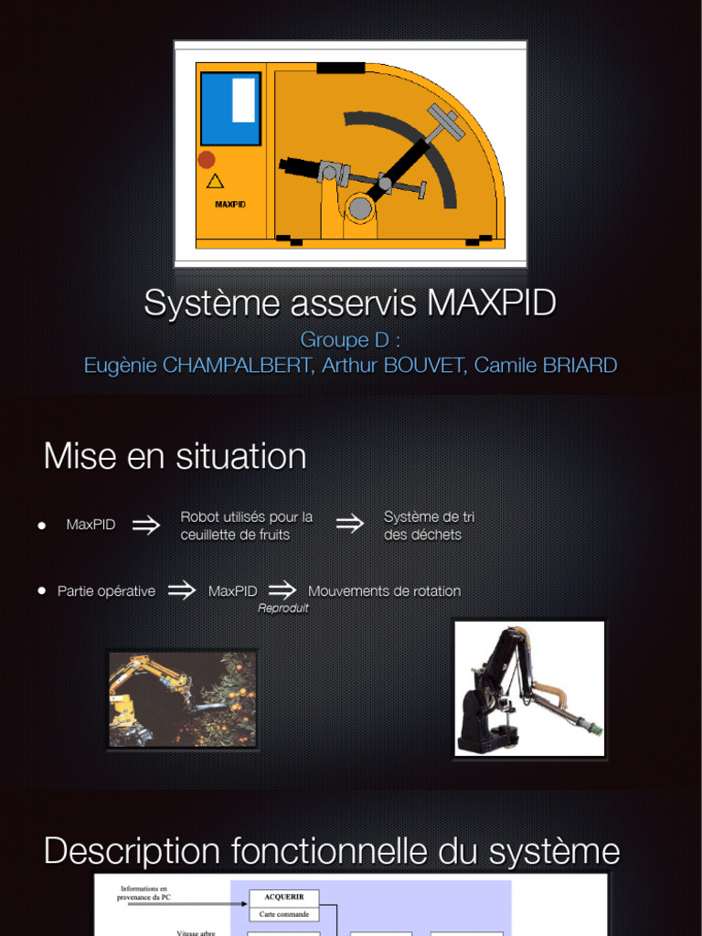 Système MAXPID pour Robot de Cueillette | PDF | Capteur | Métrologie