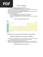 Physical and Chemical Properties of Alkali Metals | PDF | Lithium | Sodium