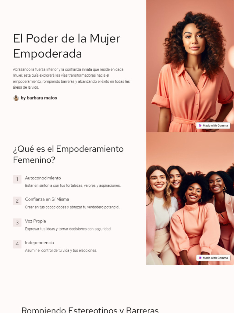 COMO EMPODERAR A LA MUJER intelligence overview