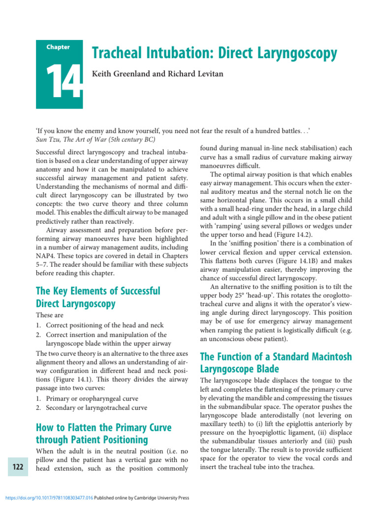 14 Tracheal - Intubation - Direct - Laryngos | PDF | Breathing ...