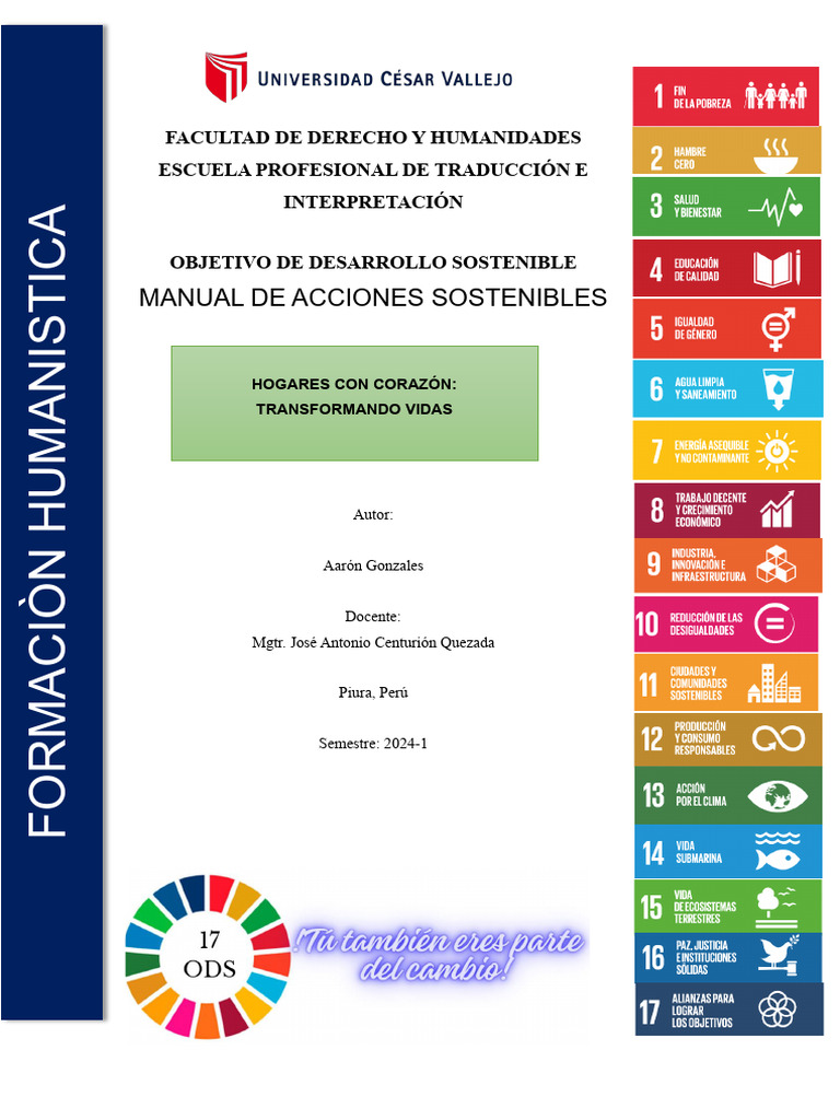 Aarón Gonzales Manual de Acciones Sostenibles - ODS 2024.1 | PDF ...