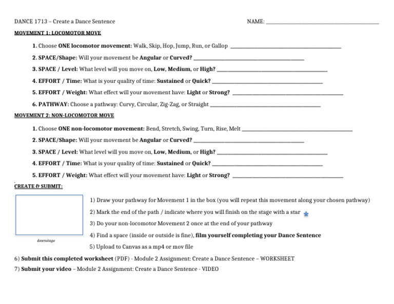1713 - Create A Dance Sentence | PDF