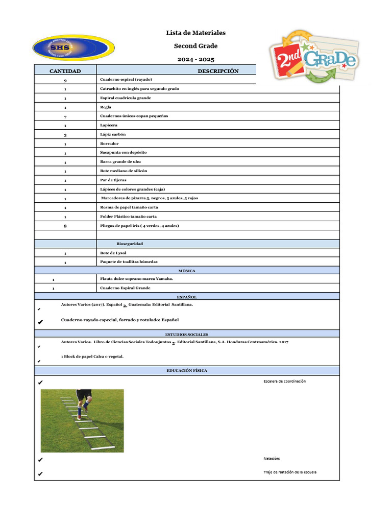Lista de Útiles 2do Grado 2024-2025 | PDF | Tableta | Smartphone