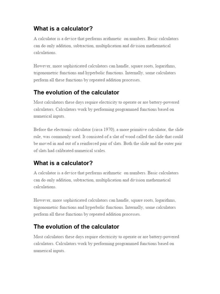 About Calculator Pdf Calculator Arithmetic