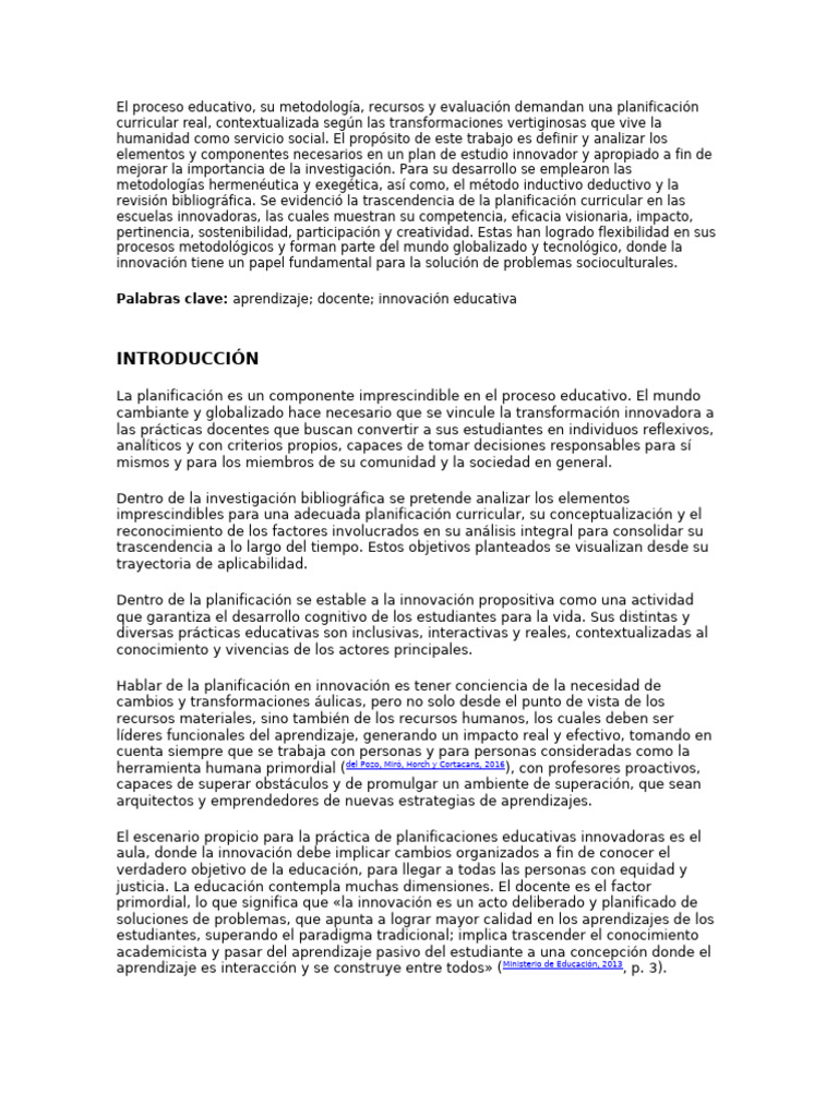 El Proceso Educativo | PDF | Plan de estudios | Aprendizaje
