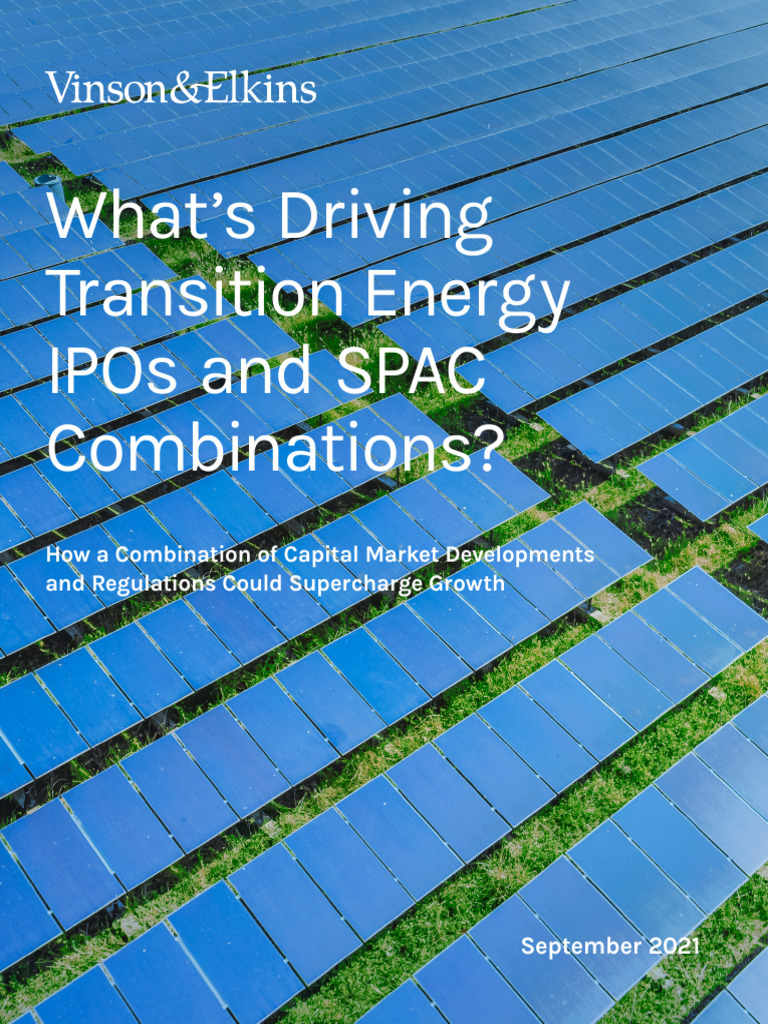 Vinson and Elkins - Whats-Driving-Transition-Energy-IPOs-and-SPAC ...