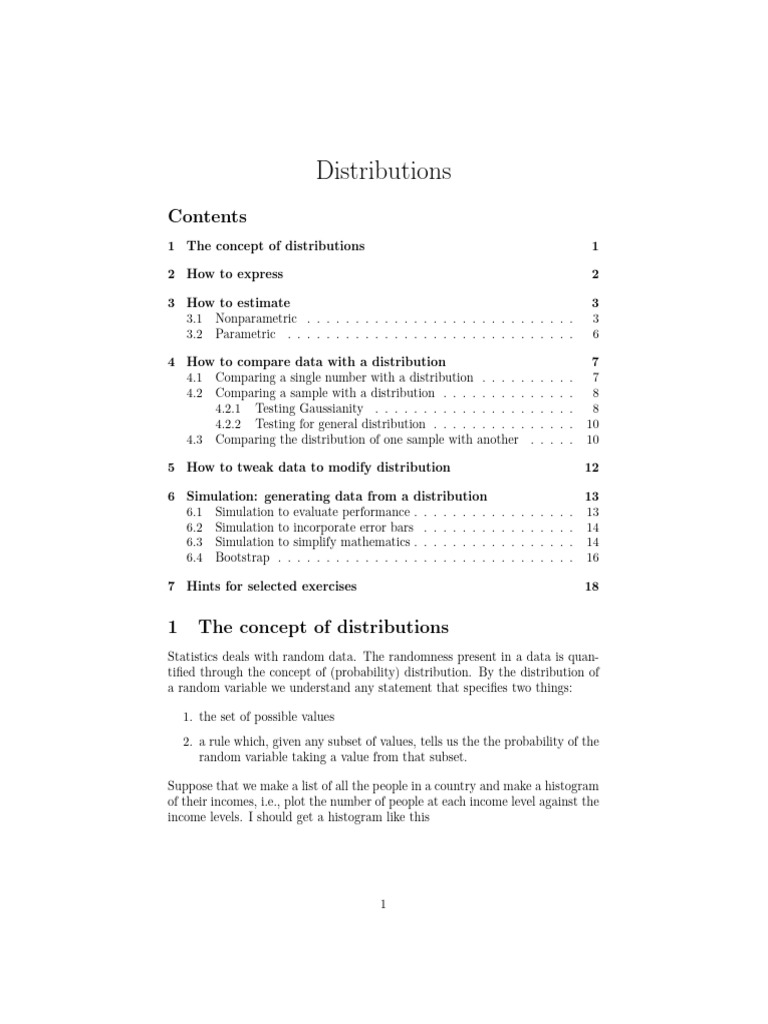 Understanding Statistical Distributions | PDF | Probability ...