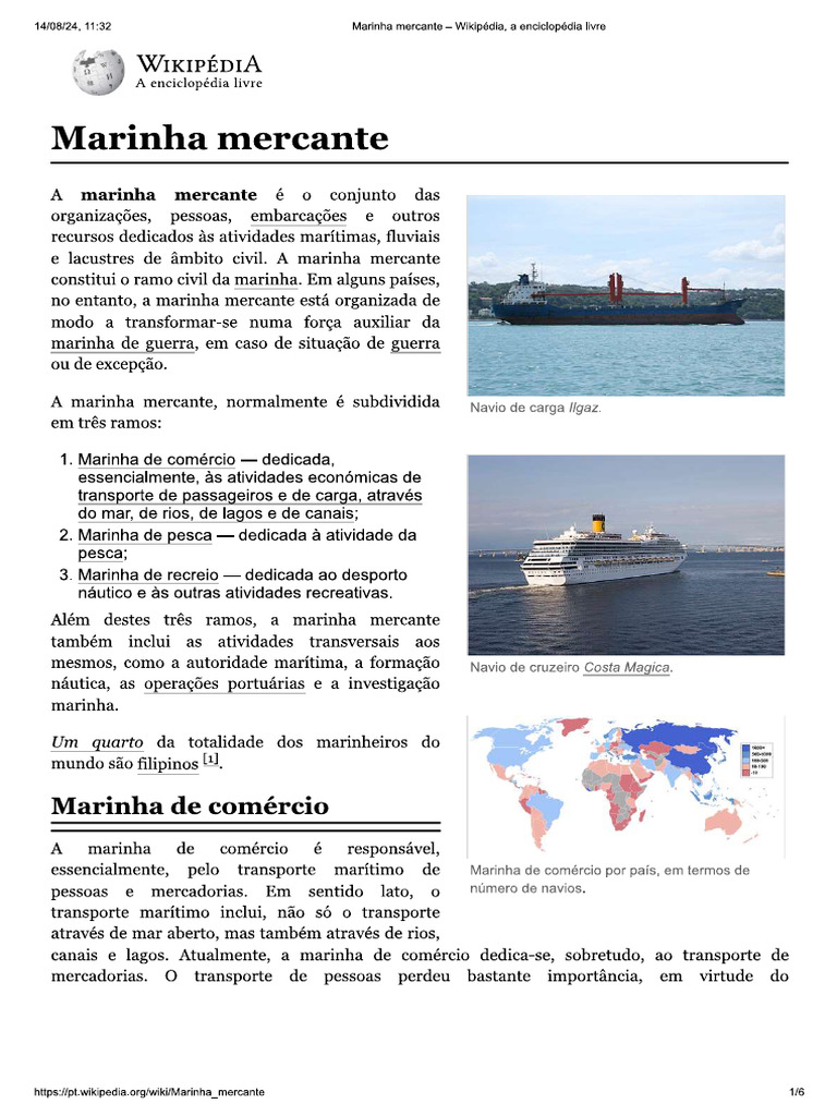 Tudo Sobre Marinha Mercante | PDF