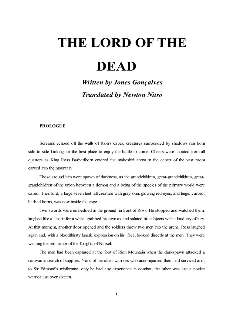 Prologue and chapter 1 lord of the dead translation newton nitro