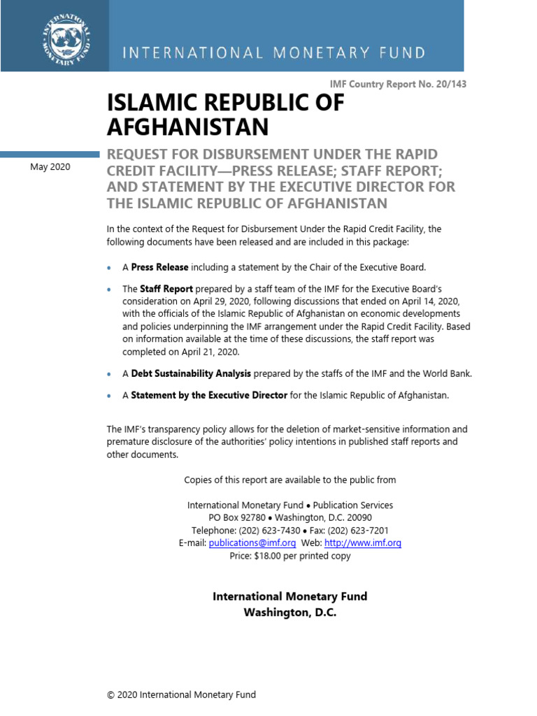IMF Approves $220M Aid for Afghanistan | PDF | Government Budget ...