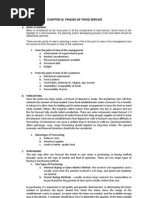 CHAPTER 3 Phases of Food Service