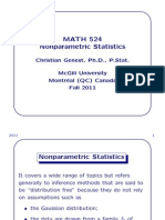 MATH 524 Nonparametric Statistics