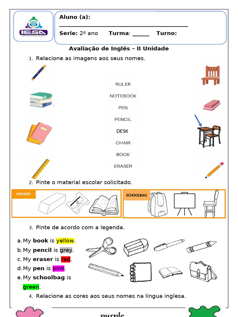 Av de Ingles | PDF | Artes Linguísticas e Disciplina