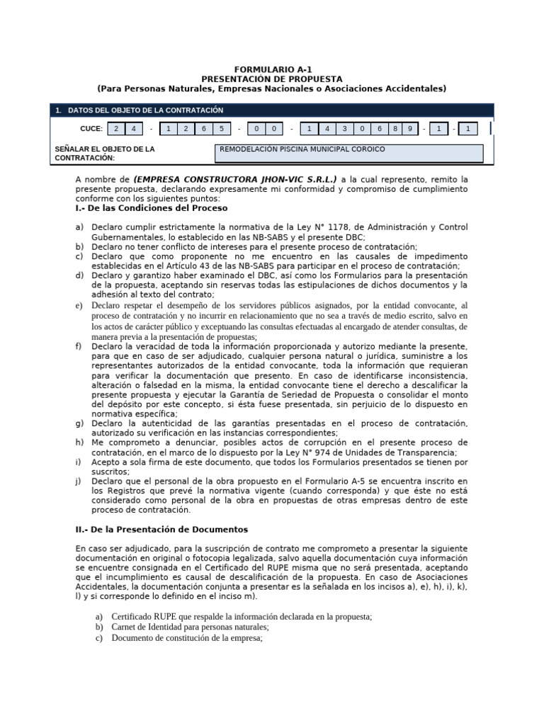 Formulario 1 | PDF | Gobierno