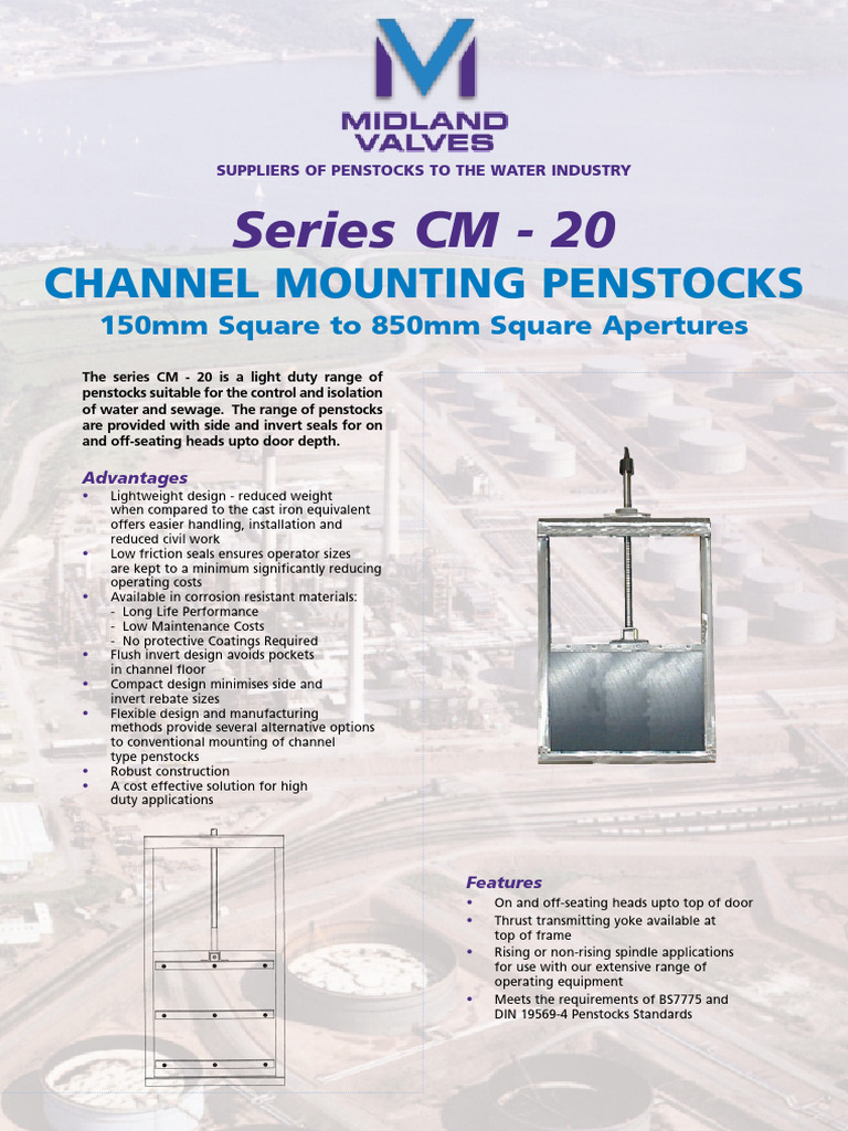 CM-20 Channel Mounting Penstocks | PDF | Building Engineering ...