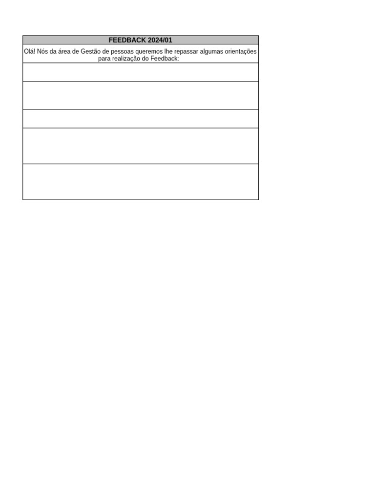 Modelo De Feedback Orientações Colaborador E Gestor Copia Pdf