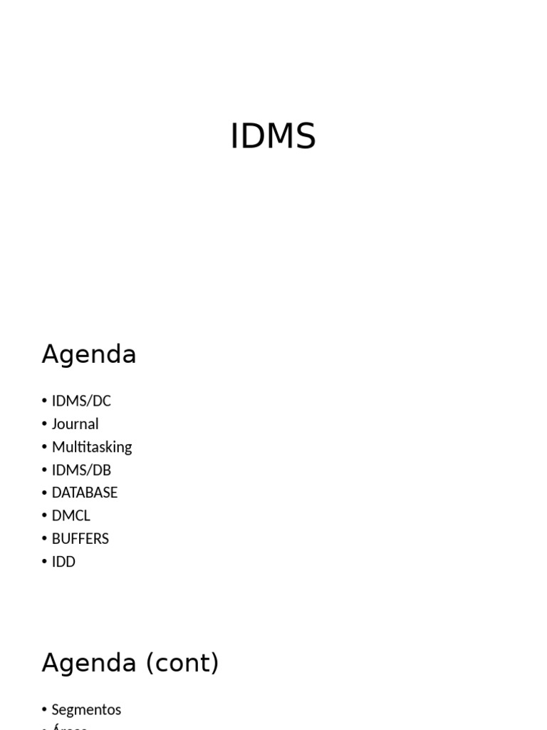 Apresentação IDMS CTIS | PDF | Bancos de dados | Transação em base de dados