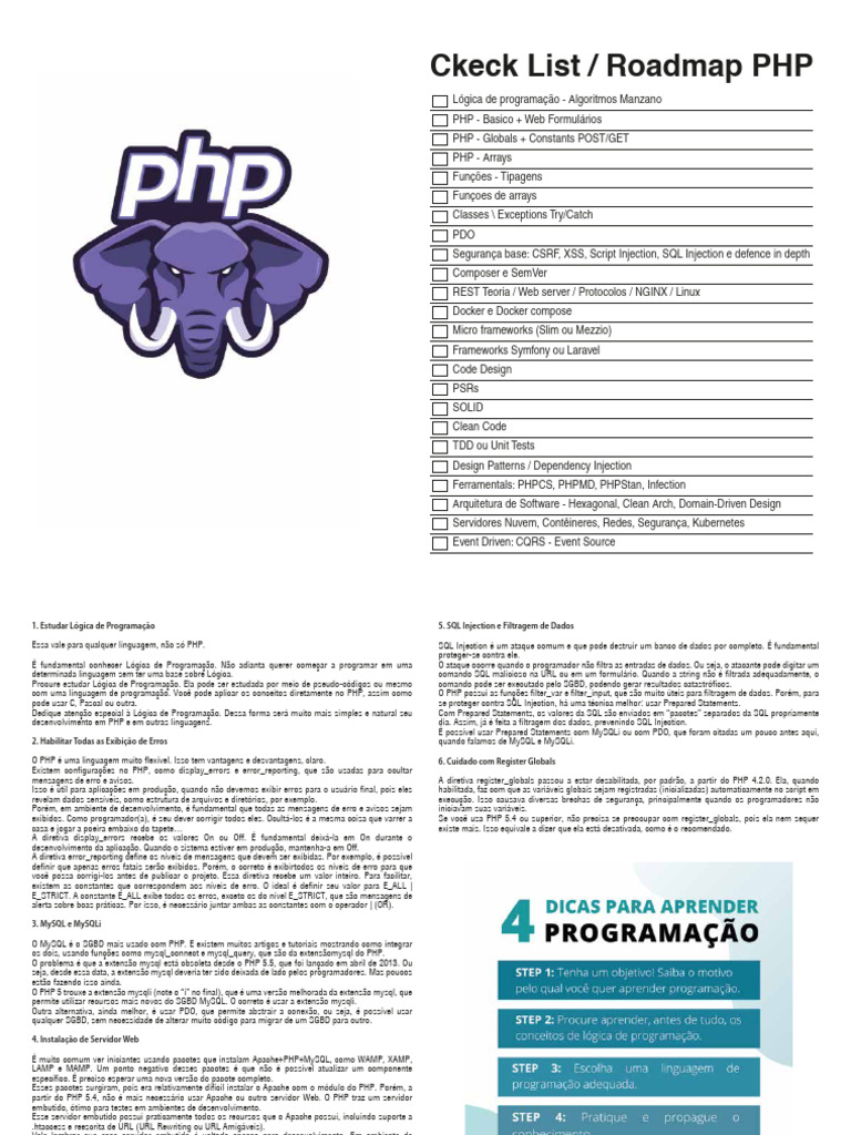Guia Completo de Programação em PHP | PDF | Php | Arquitetura de sistemas