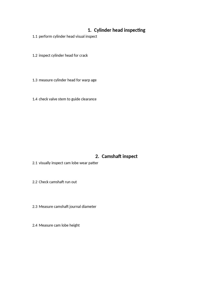 Engine Component Inspection Guide | PDF