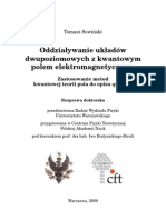 Oddziaływanie układów dwupoziomowych z kwantowym polem elektromagnetycznym