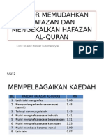 Faktor Memudahkan Hafazan