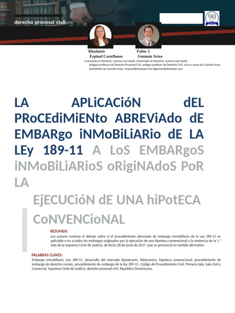 Aplicación del Procedimiento de Embargo | PDF | Judicaturas | Pagos